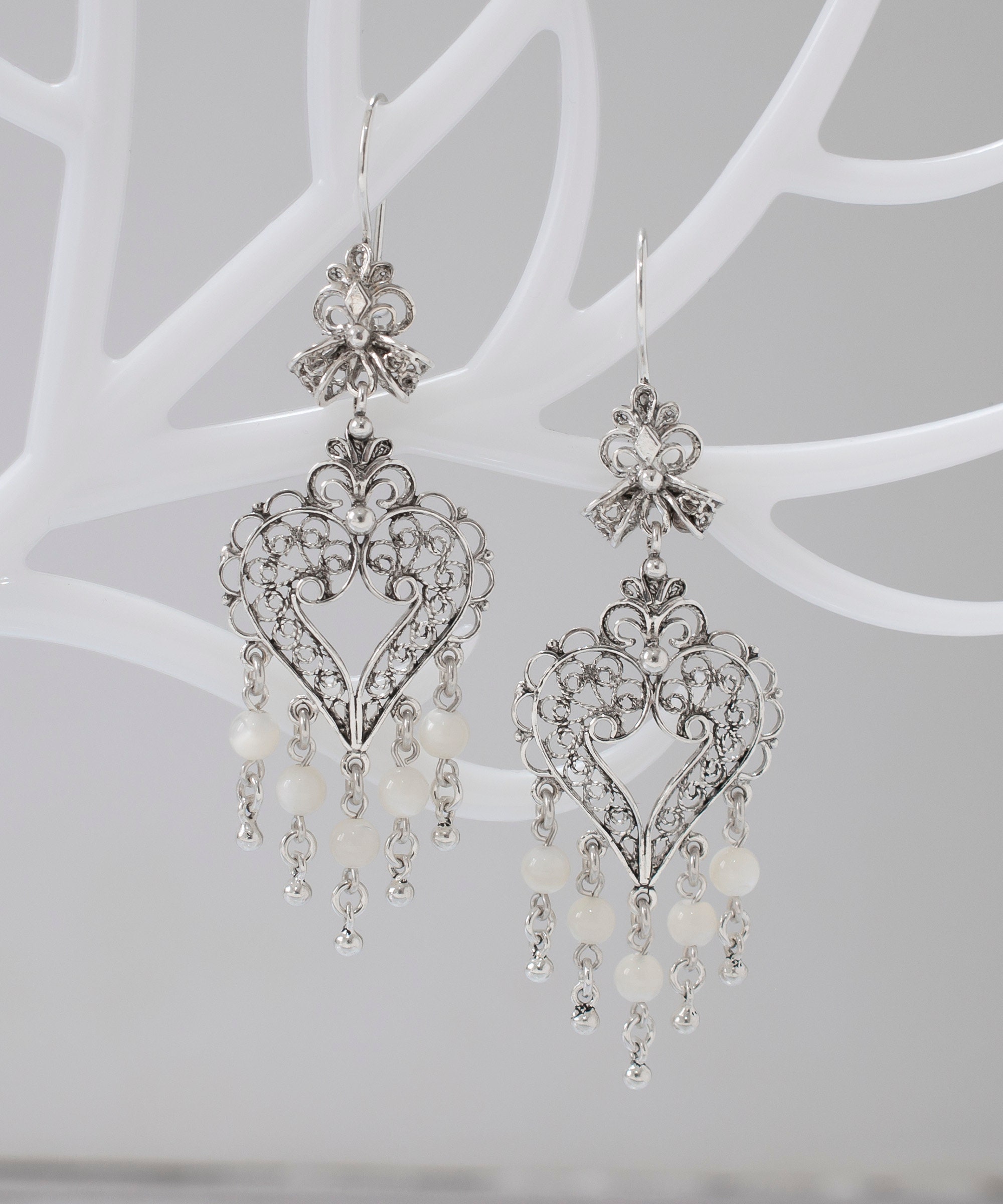 ■ENGBROX■ silver925 poetry heart pearl earring EBEA23052 Baroque Heart Pearl Earrings – Fairysbox