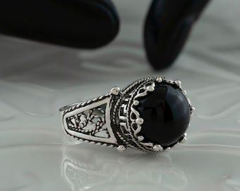 LITICIA レチシア　Ring-VELVET （BLK） Black Velvet Womens Black Spinel Gemstone Ring