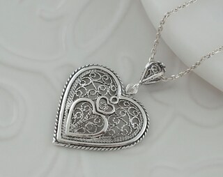Collana Girocollo Con Ciondolo A Cuore E Nodo Celtico In Argento Sterling 925 - Gioiello Irlandese Per Donna, Regalo