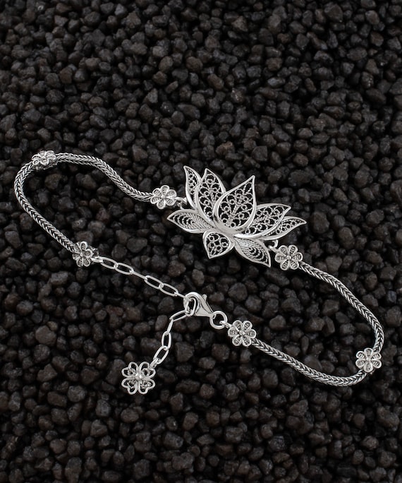 Handmade Sterling Silver Lotus Flower Earrings Handmade Sterling Silver Lotus Flower Earrings