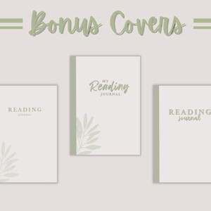Green Printable Reading Journal | Minimal Reading Planner | Book ...
