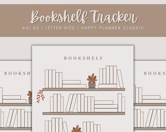 Book Tracker | Coloring Bookshelf Tracker | Printable Bookshelf | Reading Challenge | Reading Log | Digital Bookshelf | Planner and Journal