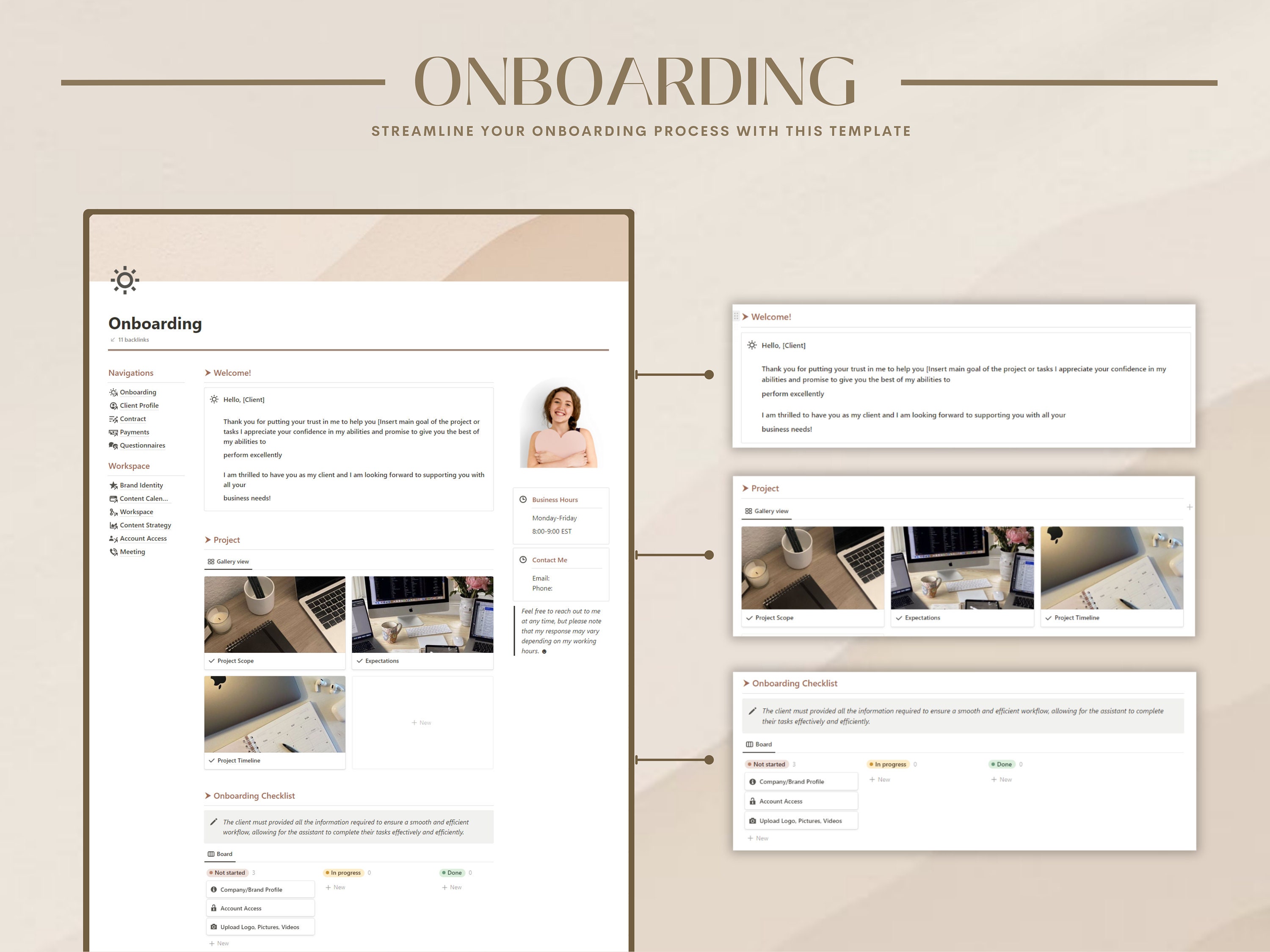 Notion Template Social Media Manager Planner Client Portal, Notion ...