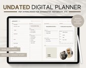 Undated Digital Planner | Landscape Planner, Hyperlinked DIgital Planner, Planner Template, Weekly Planner, iPad Planner, Goodnotes Planner