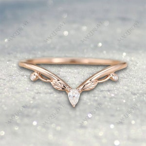 Curved Eternity Band 14K Gold Band Moissanite Band Wedding Band Stackable Band Bridal Band Dainty Diamond Band Engagement Ring Gift For Her