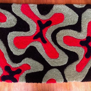 Safy rectangular carpet tufted hand image 3