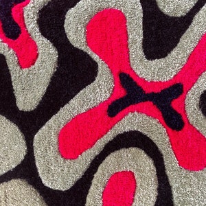 Safy rectangular carpet tufted hand image 2