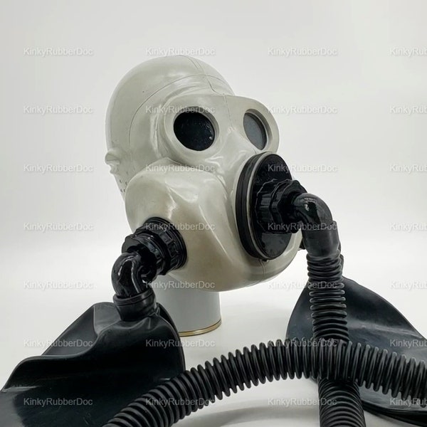 Gas Mask Upgrade. Humster Sniff tube corrugated Rubber Gear Vintage military suit Uniform Face coverege Latex Hood Army Goggles GP5 S10 MF12