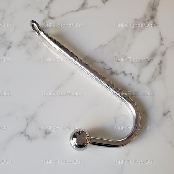 Anal Plug Hook Dilator Sex Toy. Stainless Steel Gay Anal Spreader Ass Play Hook Metal Butt Plug With Ball Unisex Dildo Sex Adult Kinky Games