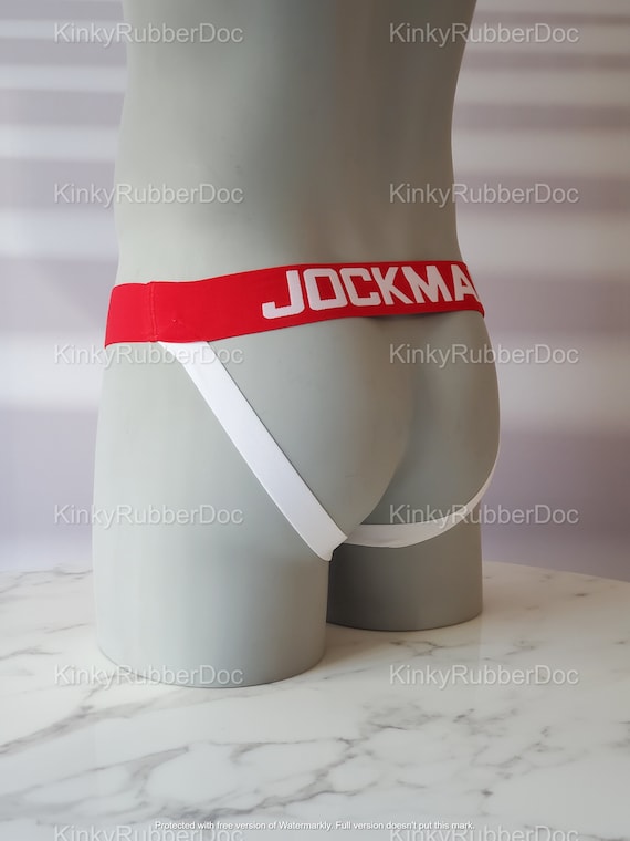 Mens Jockstrap Red L. Lingerie Boy Underwear for Outfit Sub Puppy