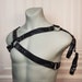 Black Leather Harness with Shoulder Bondage. Outfit Costume Sex Puppy Domtop Erotic Gay BDSM Leather Shirt Fetish Rubber Gear Gimp Kinky Pla 