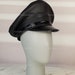 Black Leather Officer Visor Cap. Army Hat Cortical Military Hats Police Cap Cosplay Halloween Hat Germany Size Leather Fetish Gay Suit Gimp 