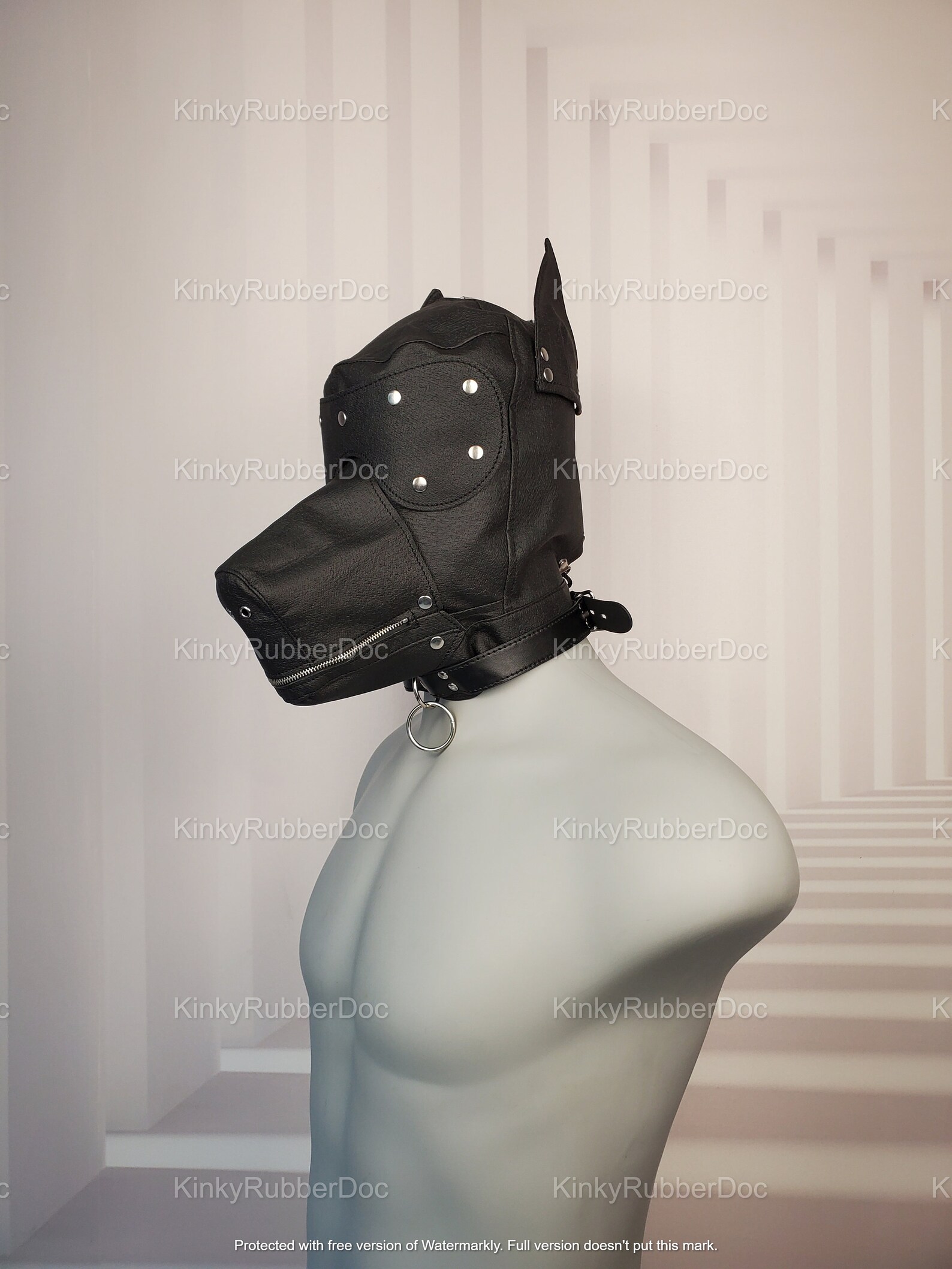 BDSM Pup Hood Blindfold Dog Mask. Gay Sex Headgear Bondage Leather Gear Rubber Fetish Pride Gimp Suit Slave Sub Puppy Play Punishment DomTop image 2