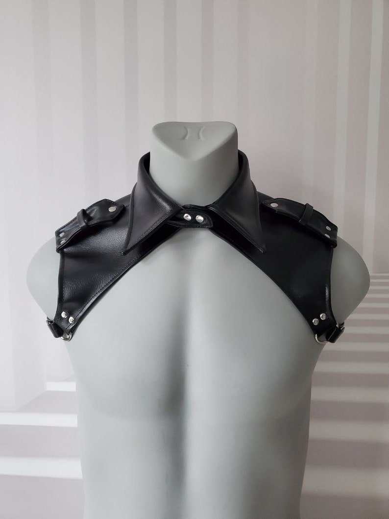 Erotic Chest Leather Harness. Bondage Outfit Costume Cosplay Sex Sexy Puppy Domtop Erotic Gay BDSM Leather Shirt Fetish Rubber Gear Unisex 