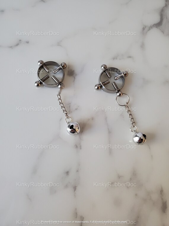 Erotic Nipple Screw Clamps BDSM Bondage Sex Play Gay Slave  