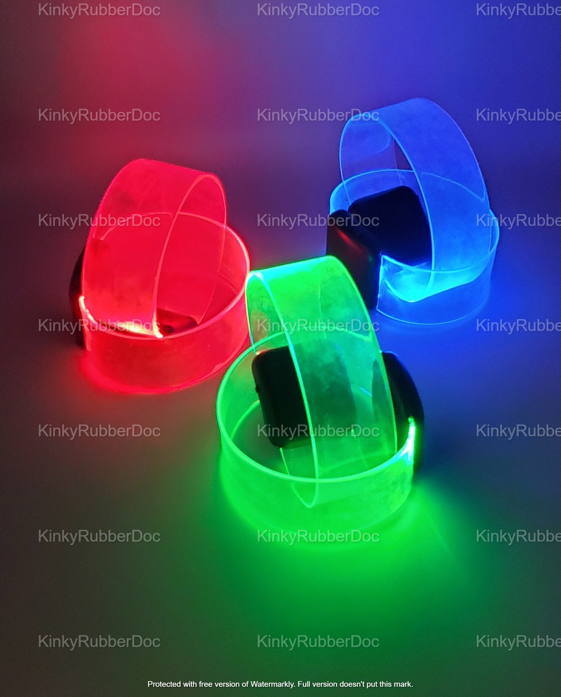 LED Wristband Bracelets Red Blue Green photo pic