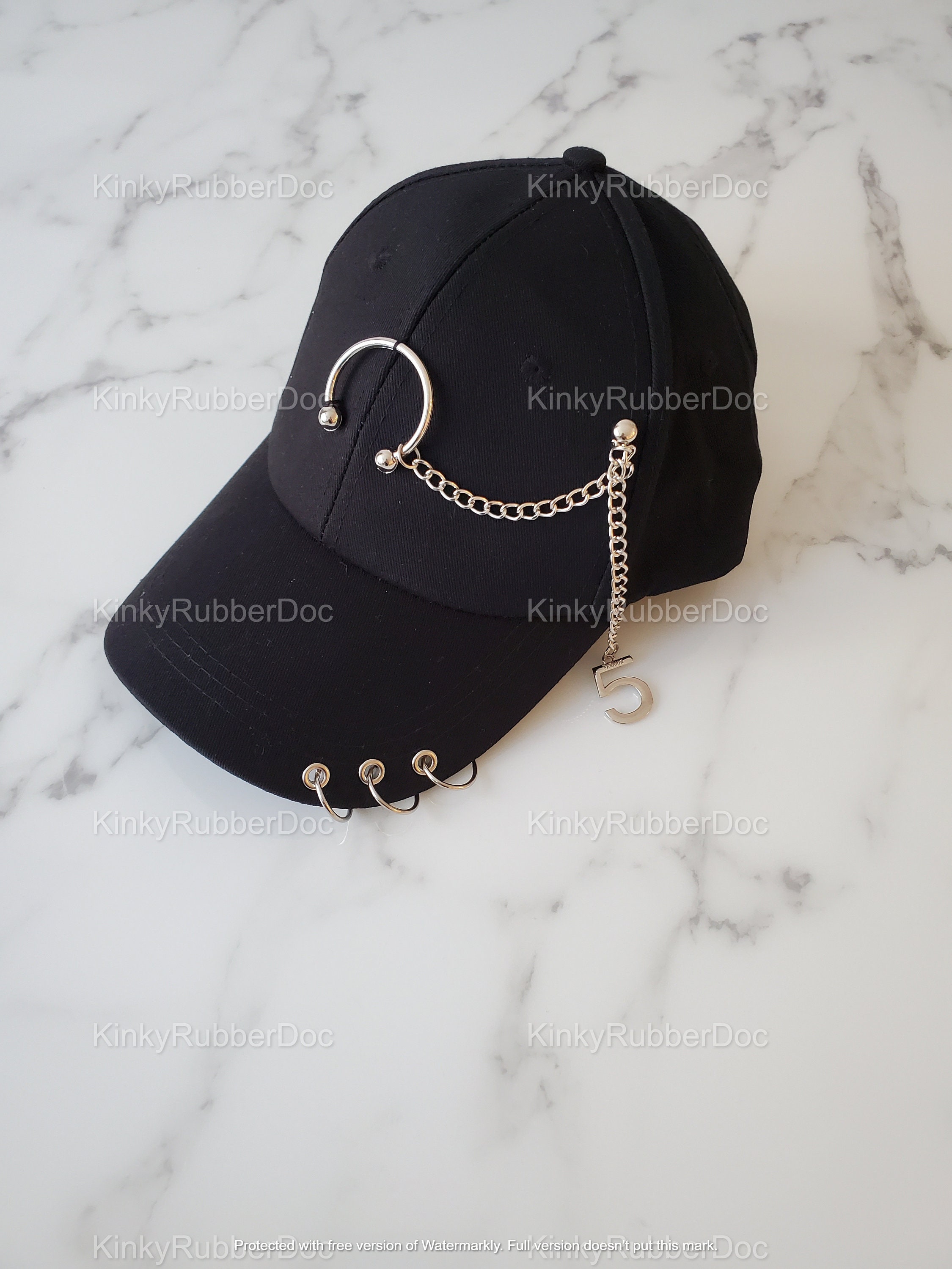 Zwarte Dop Met Kettingringen. Rock Fetish Gay Suit Gimp - Etsy Nederland