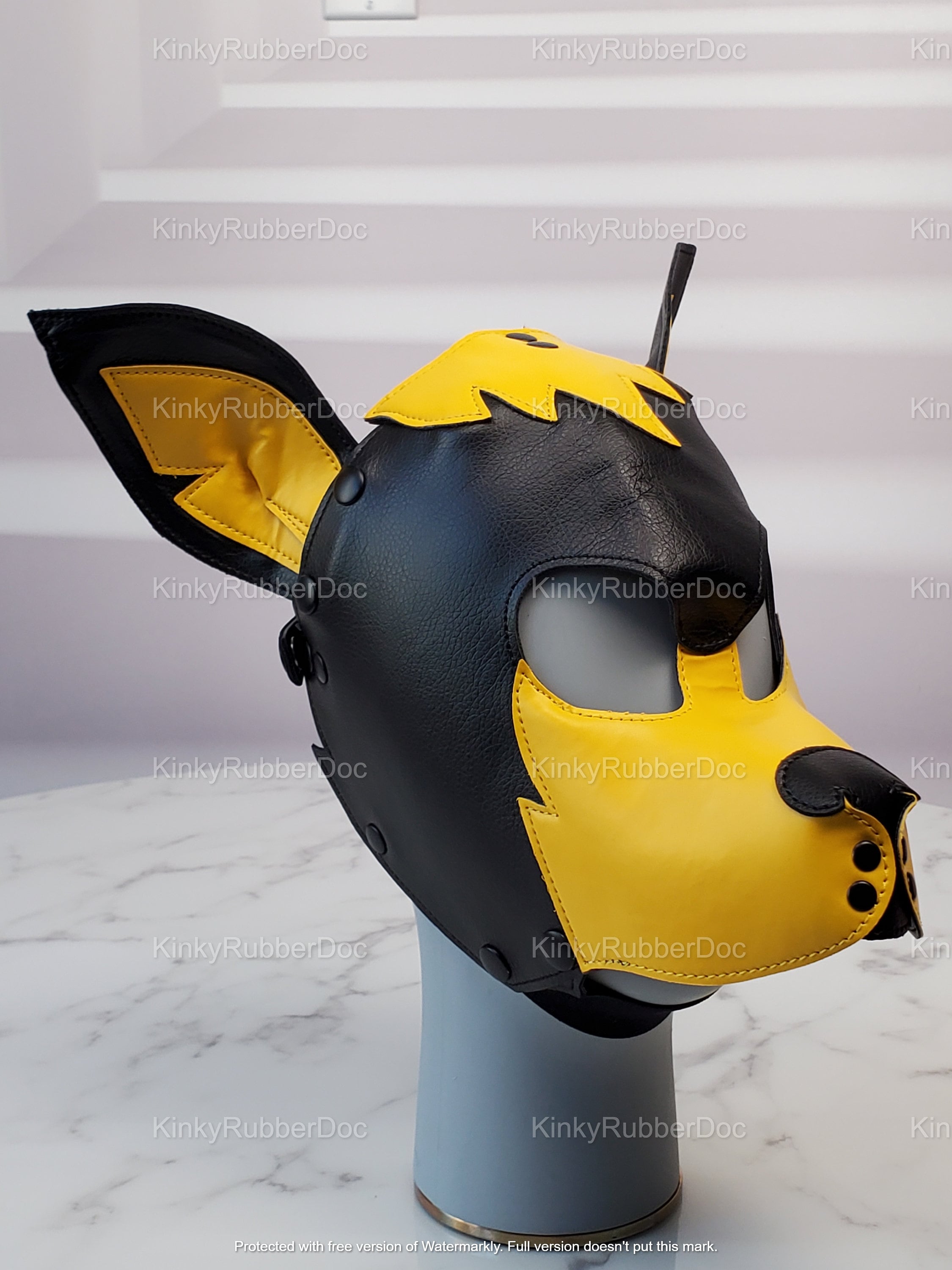 Leder Welpe Maske Kapuze Schwarz Gelb. BDSM Bondage Kopftuch Gay Pupplay  Hundemaske Fetisch Kapuze Spiel Doggy Daddy erotischer Sex Pup Gimp Anzug  Sex - Etsy.de