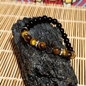 Crown Bracelet, Women's Bracelet, King and Queen, Black