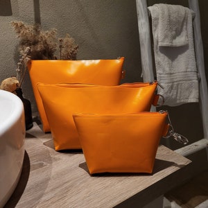 Toiletry bag orange | Cosmetic case travel toiletry bag | HammerAccessories