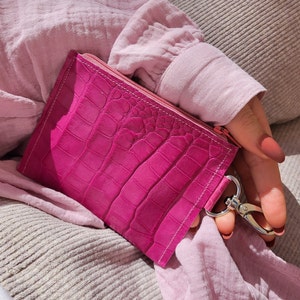 KlunkerRetter rosa - custodia in pelle effetto coccodrillo | Accessori per martelli