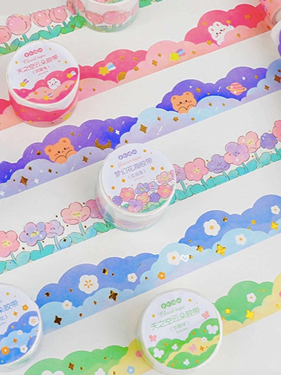 Kawaii Cloud Baby Blue Washi Tape Kawaii Stationary Cute Washi Tape Kawaii  Washi Tape Cute Washi Tape Korean Inspired Stationary 