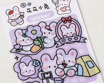 Cute Deco Sticker Sheets, Cute Stickers, 2 Sheets of Stickers, Paper K –  All The Kewt Stickers