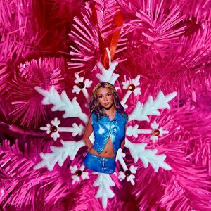 Britney Spears ガラス　クリスマス　ブリトニー　オーナメント Britney Spears Ornament - Etsy