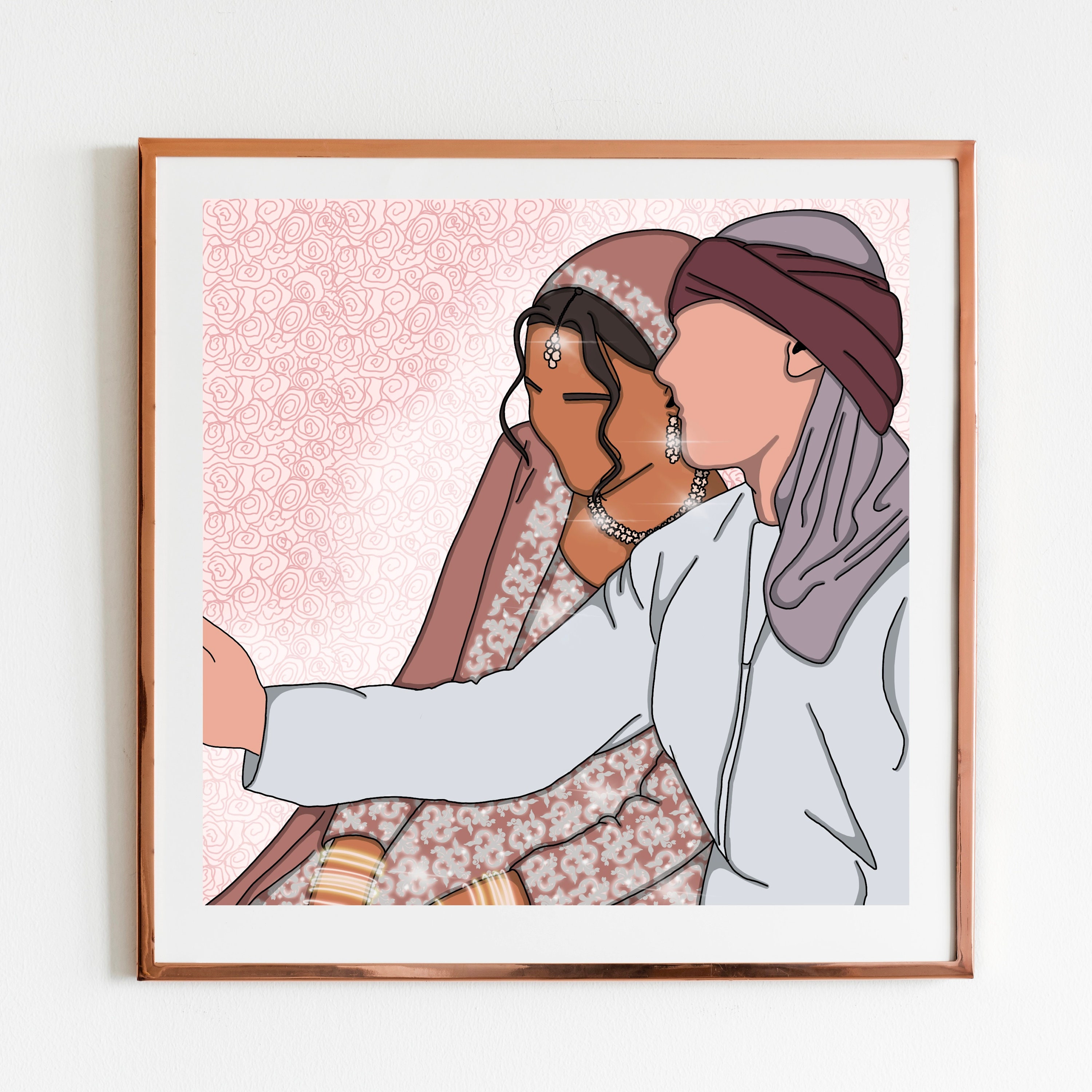 Illustration Pour Couple ou Groupe Personnalisée