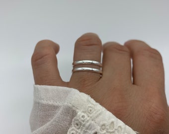 925 Sterling Silver, Stacking Ring, Christmas day gift Splint Knuckle Ring, Plain Band, Simple Ring, Handmade band, Silver Ring for Women
