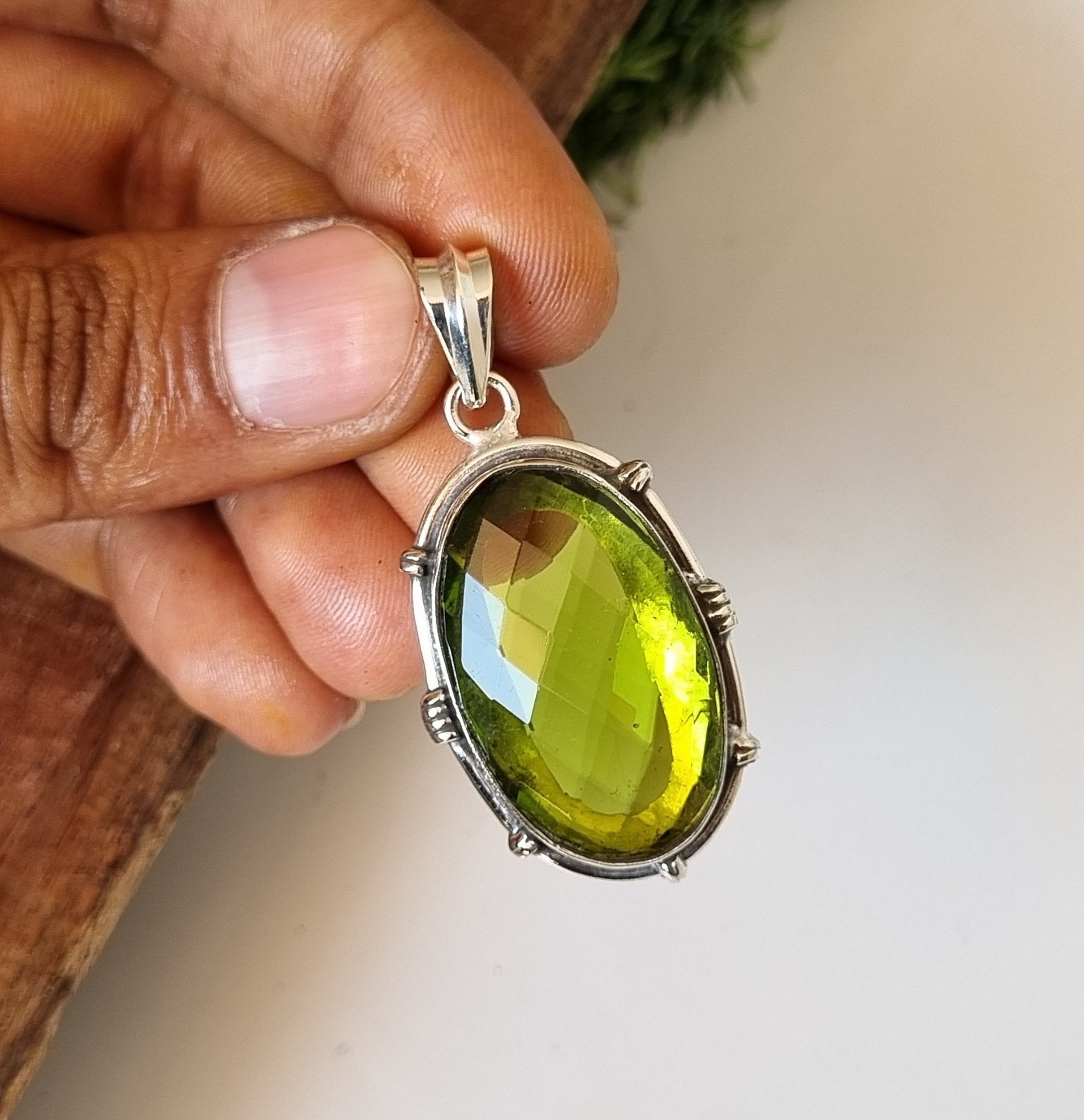 Peridot pendants sterling silver sale