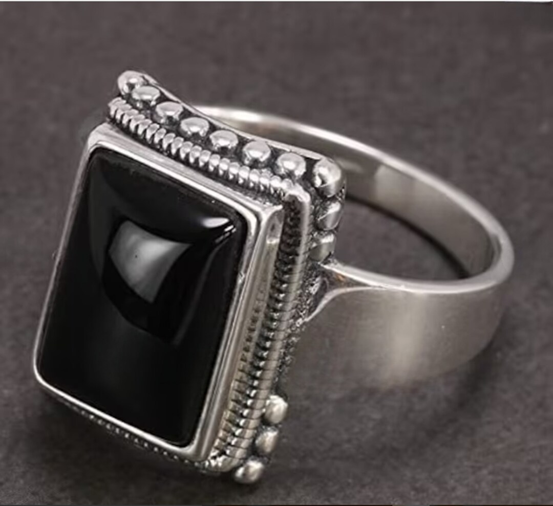 Lucifer Morning Star Ring Natural Black Onyx Ring Handmade Ring Band Ring Designer Ring Beautiful Art Ring Lucifer Ring Unisex Rings Etsy UK