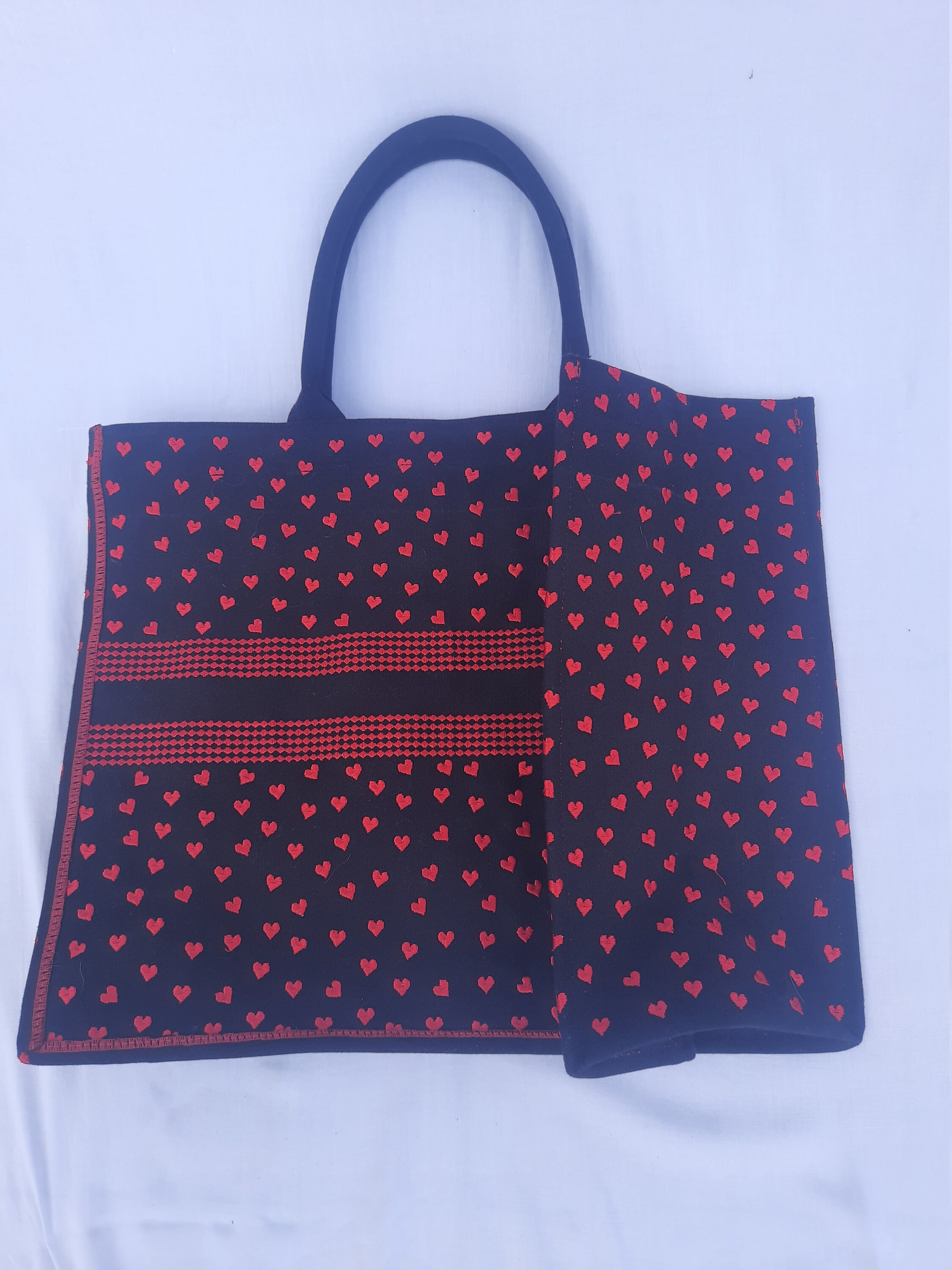 Book Tote Inspired Embroidered 100 Cotton Canvas Tote Etsy