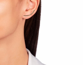 Bar Earrings, Ear Cuff, 18k Gold Plated Earrings, Minimalist Earrings, Line Earrings, Bar Stud Earrings, Minimalist Dainty Earring