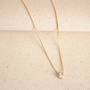 18k Gold Necklace, Dainty Gold Necklace, Gold and Diamond Necklace, Gold Choker Necklace, Gold Necklace for Women, Gold Pendant Necklace