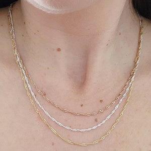 Gold Necklaces for Women Layered, Triple Layered Necklace, 18k Gold Plated Necklace, Gold Layering Necklace, 3 Layer Necklace