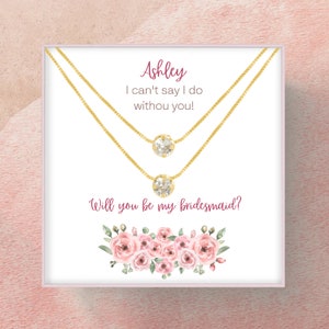 Presente de dama de honra, presente de dama de honra personalizado, proposta de dama de honra, colar de dama de honra, presente de dama de honra, joias de dama de honra