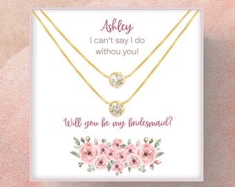 Cadeau bruidsmeisje, gepersonaliseerd cadeau bruidsmeisje, voorstel bruidsmeisje, ketting bruidsmeisje, cadeau bruidsmeisje, bruidsmeisje sieraden