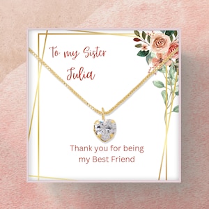 Regalo per la sorella, regalo di compleanno della sorella maggiore, regalo di compleanno per la sorellina, gioielli dell'amicizia, regalo della sorellina, regalo dei gioielli per la sorella