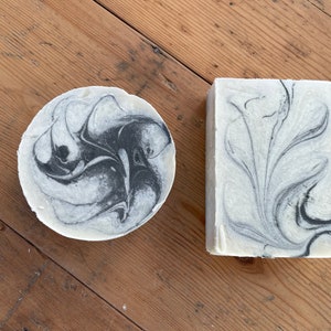 Himalayan Salt Spa Soap - Lemon with Activated Charcoal - Cold Process Hand Made