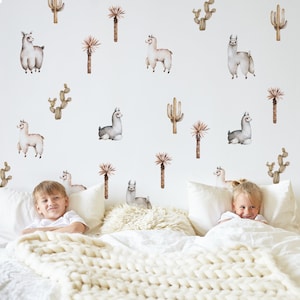 Lama wall stickers, Lama wall decal, Kids room wall decal, Kids room wall stickers, Lamas, Funny lamas wall stickers
