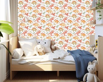 Papier peint autocollant dinosaure | Déco chambre d'enfants du Jurassique
