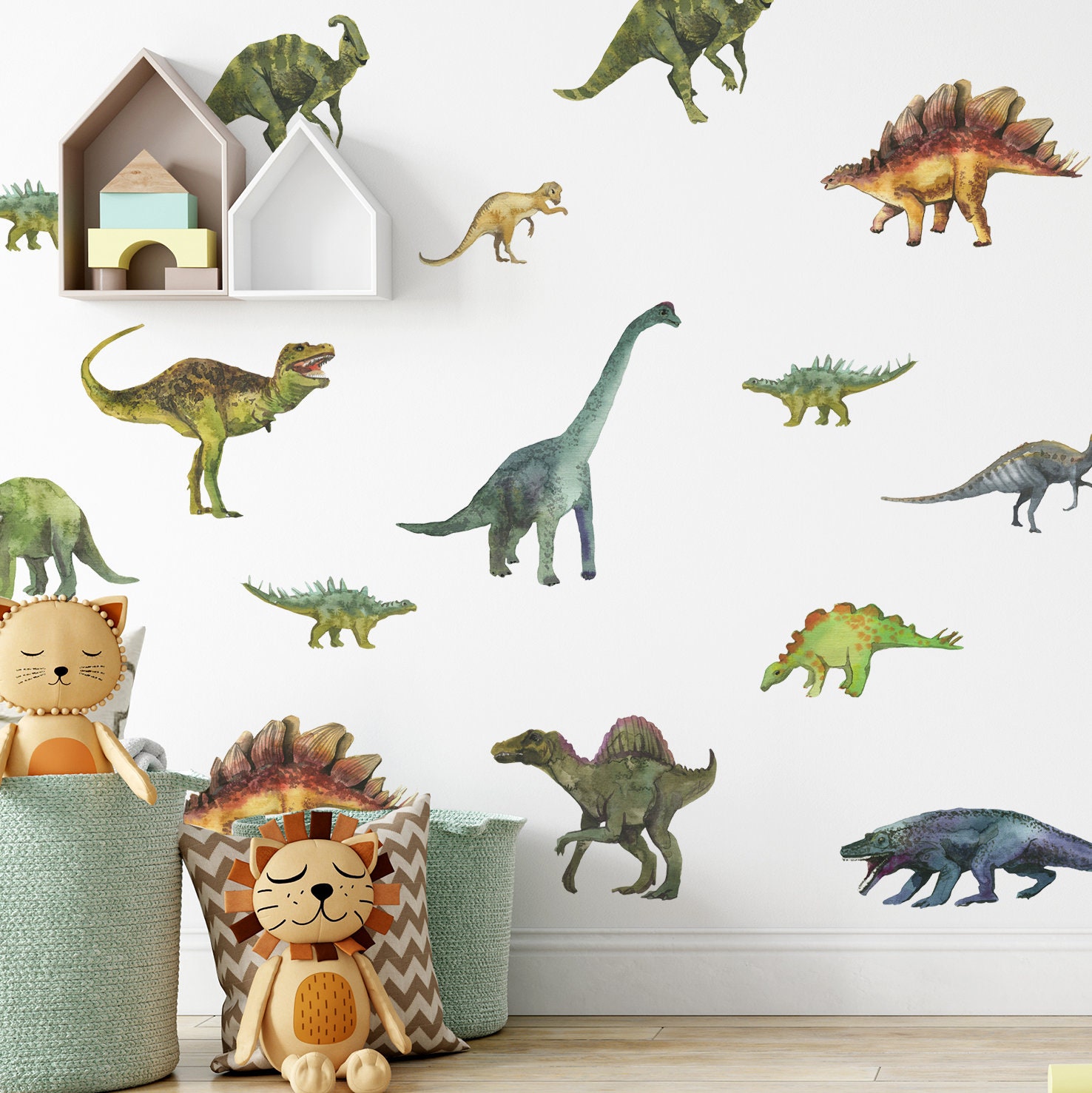 T-Rex Dinosaur Jumping out of wall. 3D Graphic Wall Decal Sticker. Pee –  StickerBrand