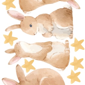 Rabbits Wall Stickers, Bunny Wall Decal, Kids Room Wall Decal, Kids ...