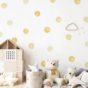 Watercolor Dots Wall Decal: Kids Room Decor, Removable Stickers