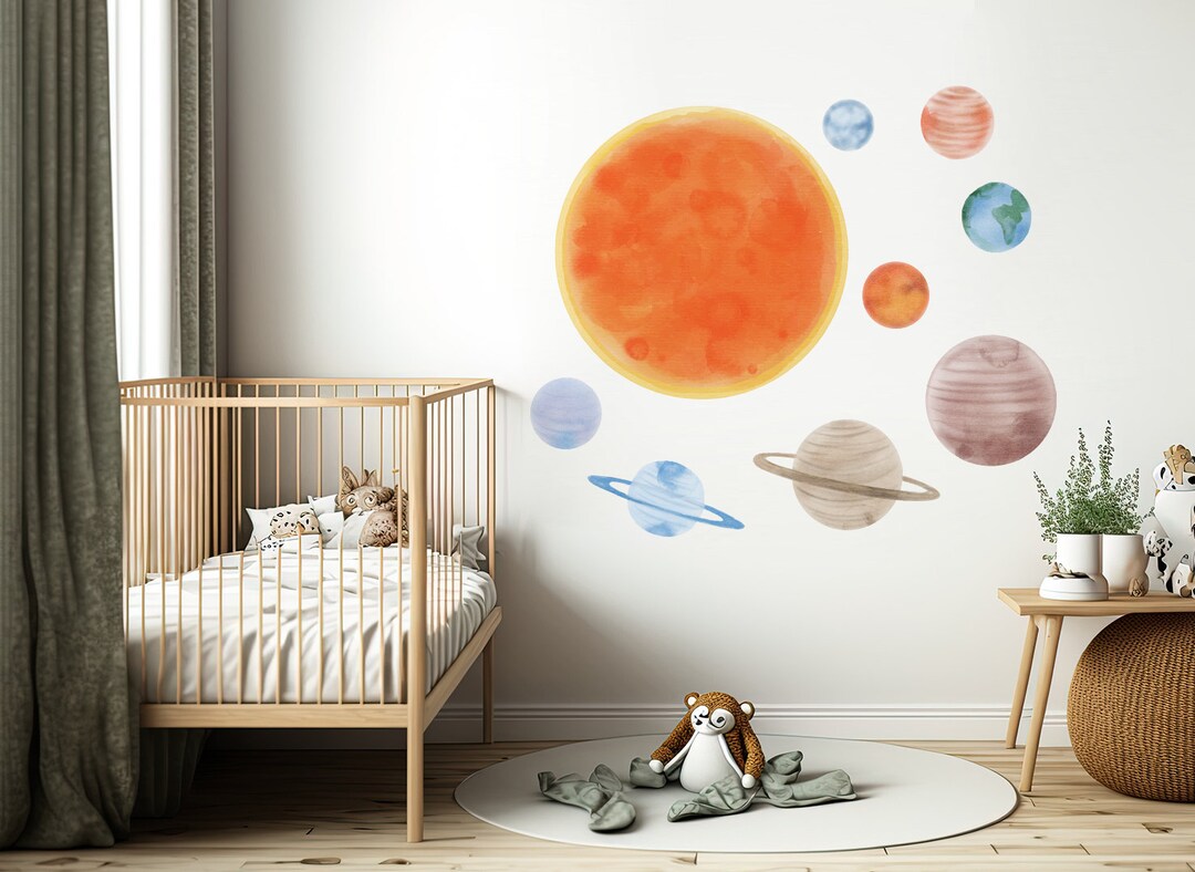 Solar System Wall Decal: Peel & Stick Kids' Room Decor - Etsy