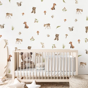 Forest Animals wall stickers, Forest Animals wall decal, Kids room wall decal, Kids room wall stickers, Wild animals wall stickers