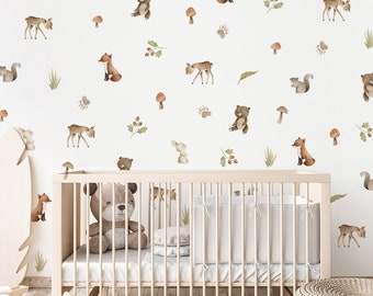 Forest Animals wall stickers, Forest Animals wall decal, Kids room wall decal, Kids room wall stickers, Wild animals wall stickers