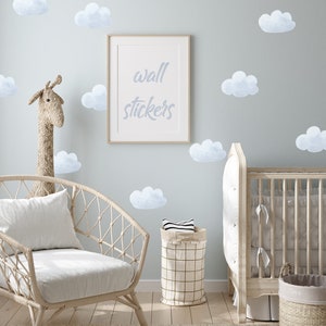 Clouds wall stickers, Blue clouds wall decal, Kids room wall decal, Kids room wall stickers, Clouds, Blue clouds, Clouds Wall Art