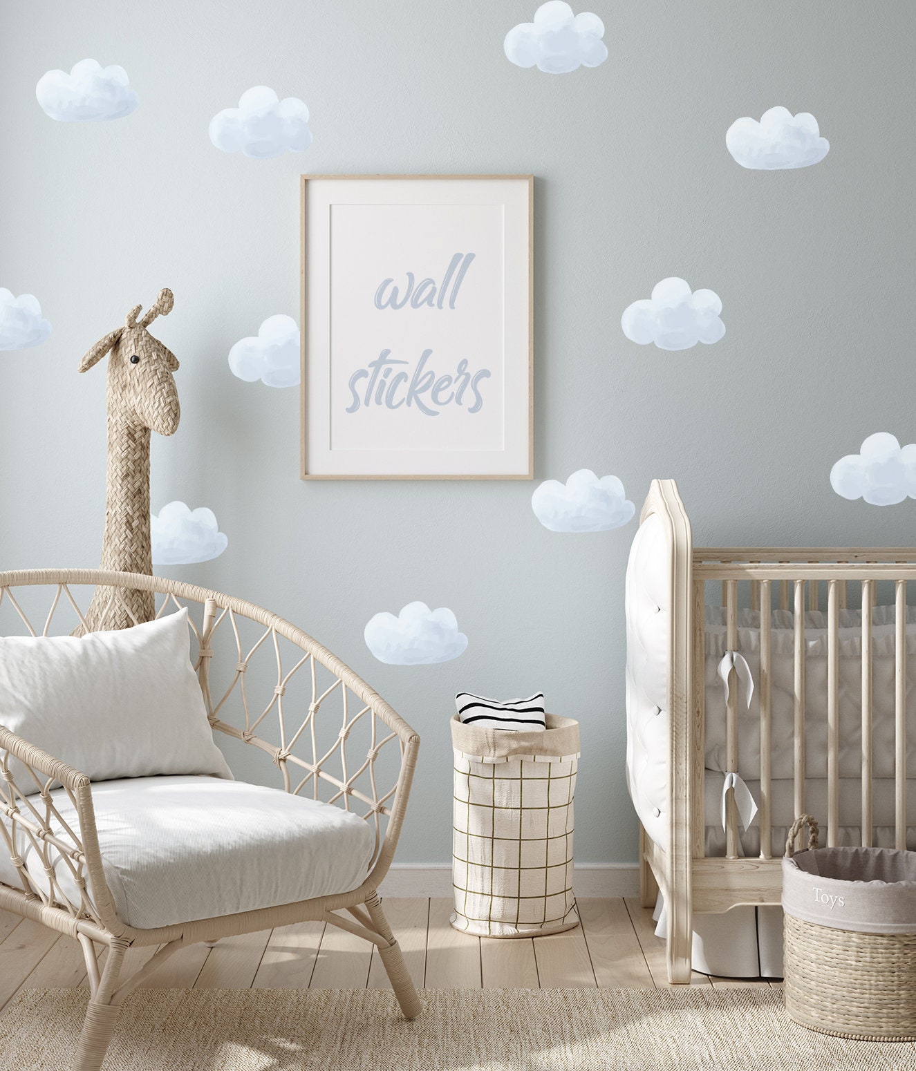 Clouds wall stickers, Blue clouds wall decal, Kids room wall decal, Kids room wall stickers, Clouds, Blue clouds, Clouds Wall Art